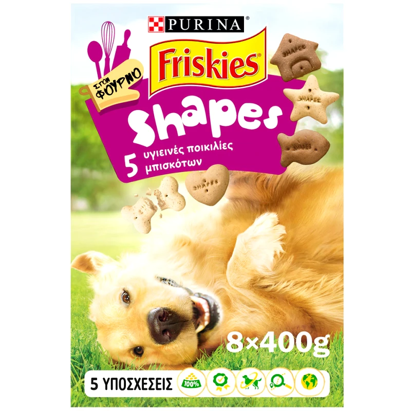 FRISKIES Μπισκότα Σκύλων Shapes 400 gr