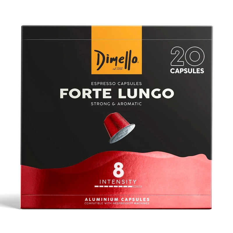 DIMELLO Κάψουλες Καφέ Espresso Forte Lungo 20x5.6g