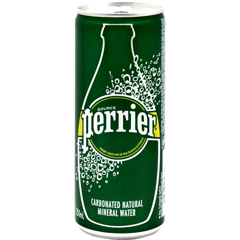 PERRIER Ανθρακούχο Νερό Φυσικό Μεταλλικό Κουτί 250ml