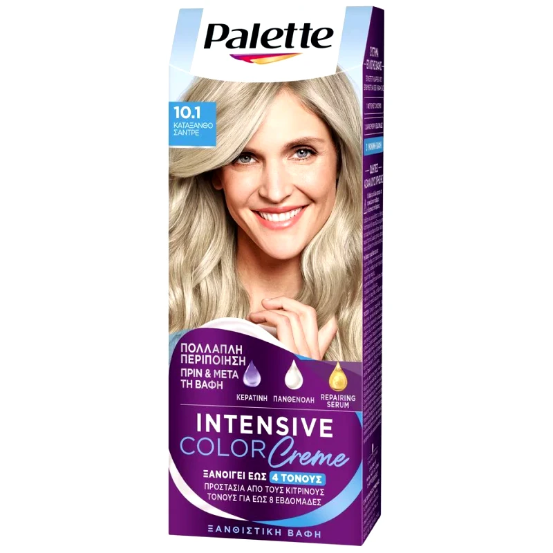 PALETTE Βαφή Μαλλιών Intensive Color 10.1 Κατάξανθο Σαντρέ 1 Τεμάχιο