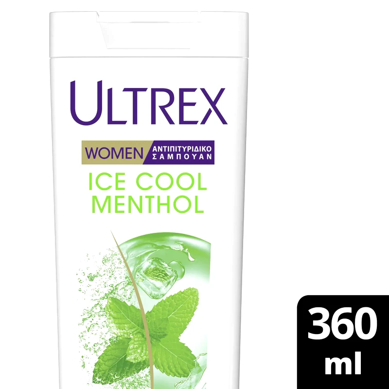 ULTREX Σαμπουάν Ice Cool Menthol Αντιπιτυριδικό 360ml