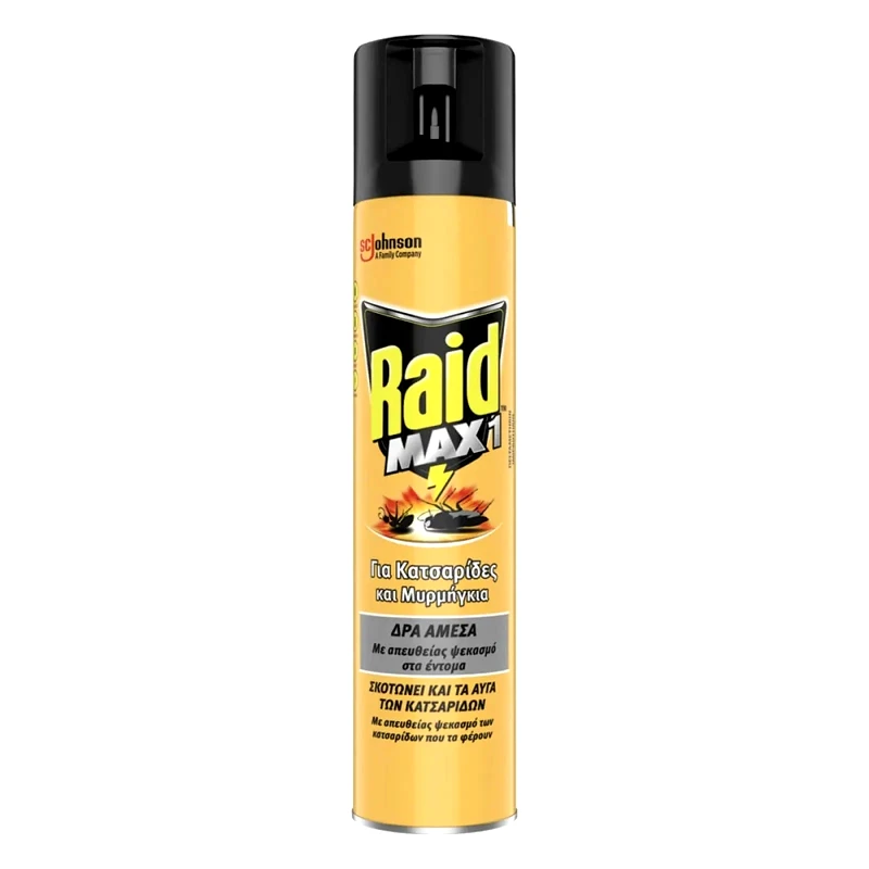 RAID Εντομοκτόνο Spray Max1 Κατσαρίδες Μυρμήγκια 300ml