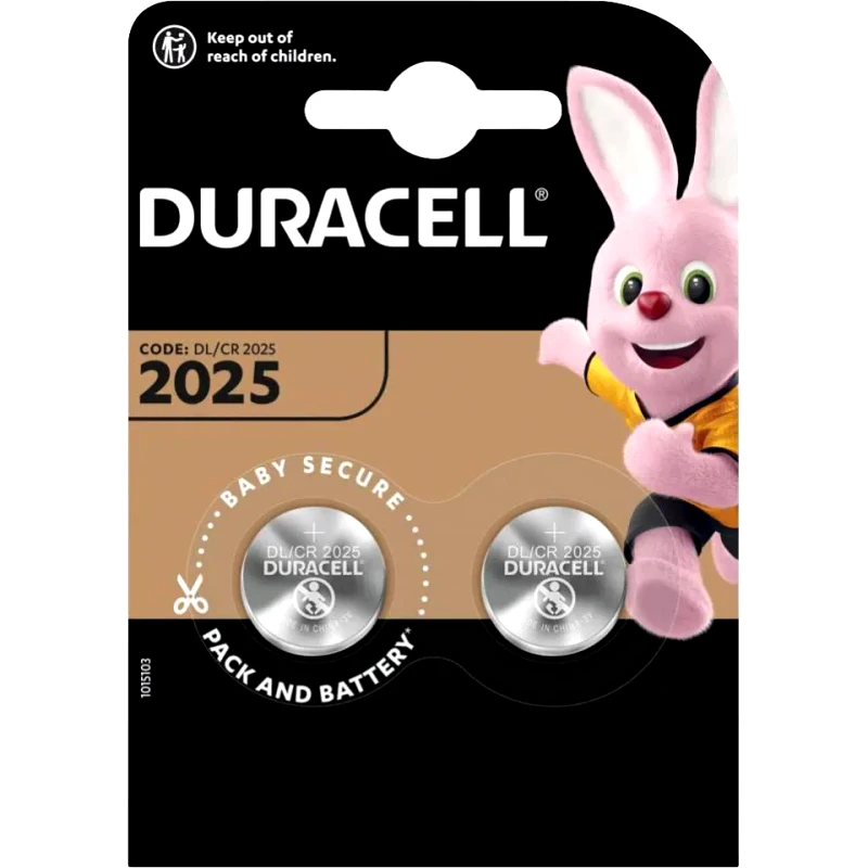DURACELL Μπαταρίες Λιθίου CR2025 2 Τεμάχια
