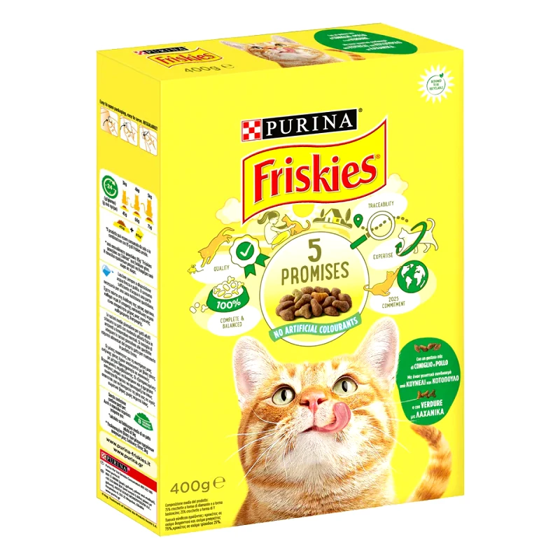 FRISKIES Ξηρά Τροφή Γάτας Κουνέλι & Κοτόπουλο με Λαχανικά 400g