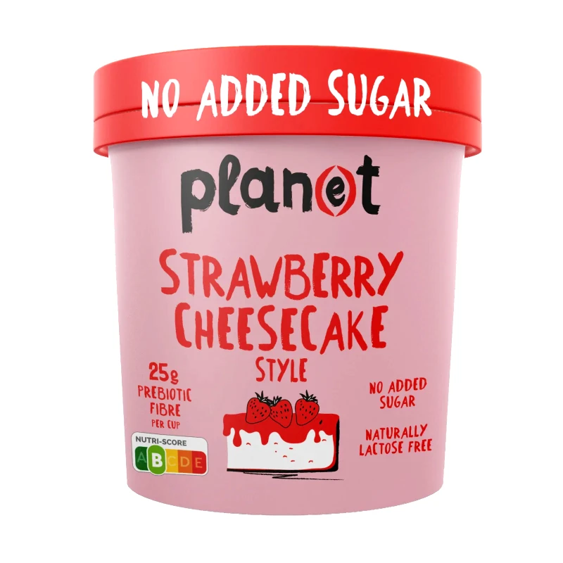 PLANET Παγωτό Strawberry Cheesecake 0% Ζάχαρη 250g