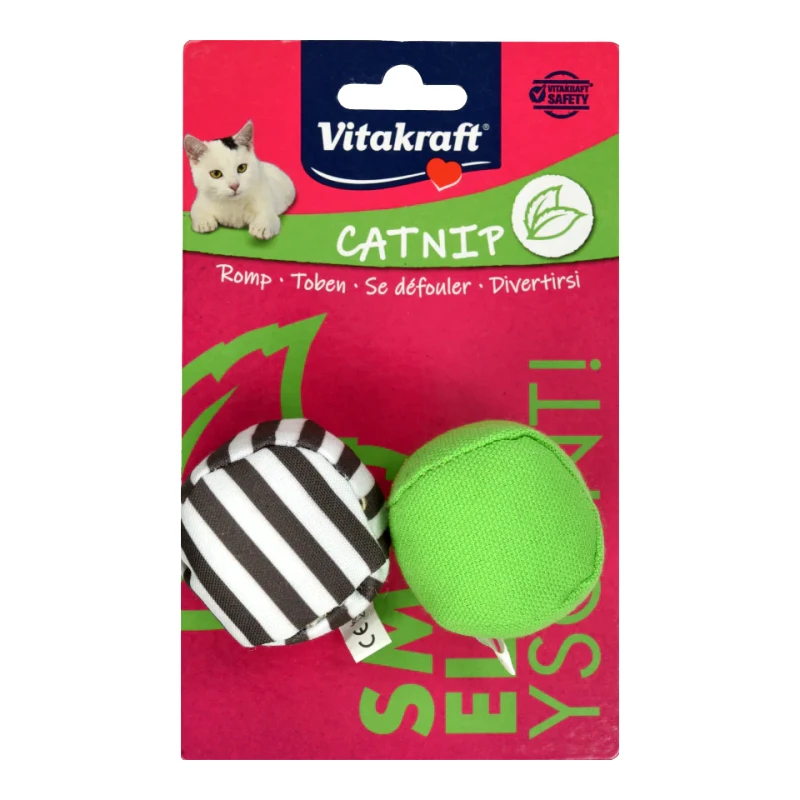 VITAKRAFT Παιχνίδι Γάτας Μπάλες + Catnip 2 Τεμάχια