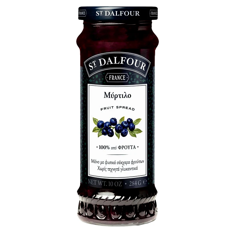 ST.DALFOUR Μαρμελάδα Μύρτιλο Χωρίς Προσθήκη Ζάχαρης 284g
