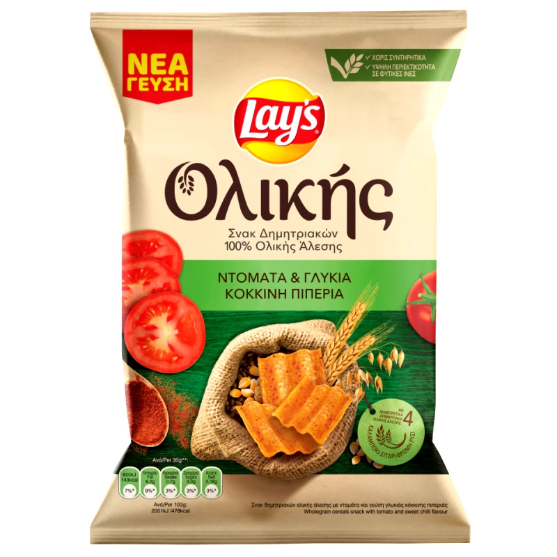 LAYS Σνακ Δημητριακών με Ντομάτα & Γλυκιά Πιπεριά 95g