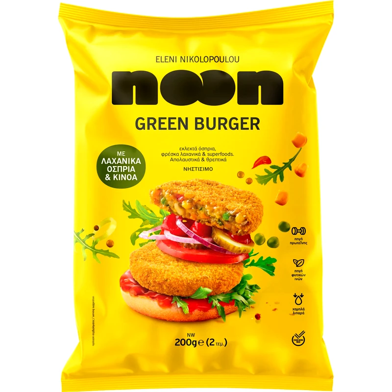 ΝΙΚΟΛΟΠΟΥΛΟΥ Noon Burger Λαχανικών Vegan 200g