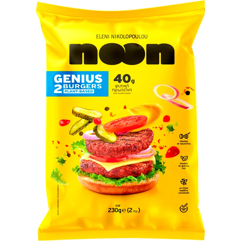 ΝΙΚΟΛΟΠΟΥΛΟΥ Noon Genius Φυτικό Burger Vegan 230g
