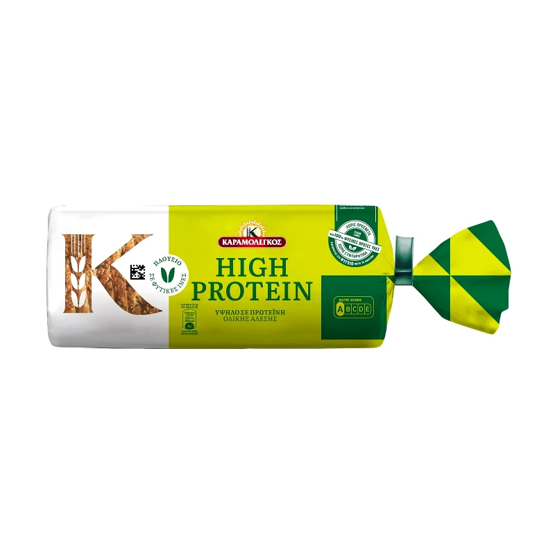 ΚΑΡΑΜΟΛΕΓΚΟΣ Ψωμί Τοστ Ολικής Άλεσης High Protein 500g