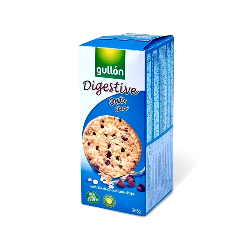 GULLON Μπισκότα Digestive με Βρώμη και Σοκολάτα 265g