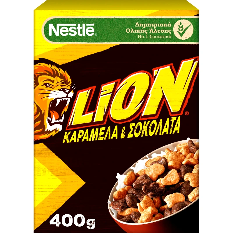 LION Δημητριακά Ολικής Άλεσης Καραμέλα Σοκολάτα 400gr