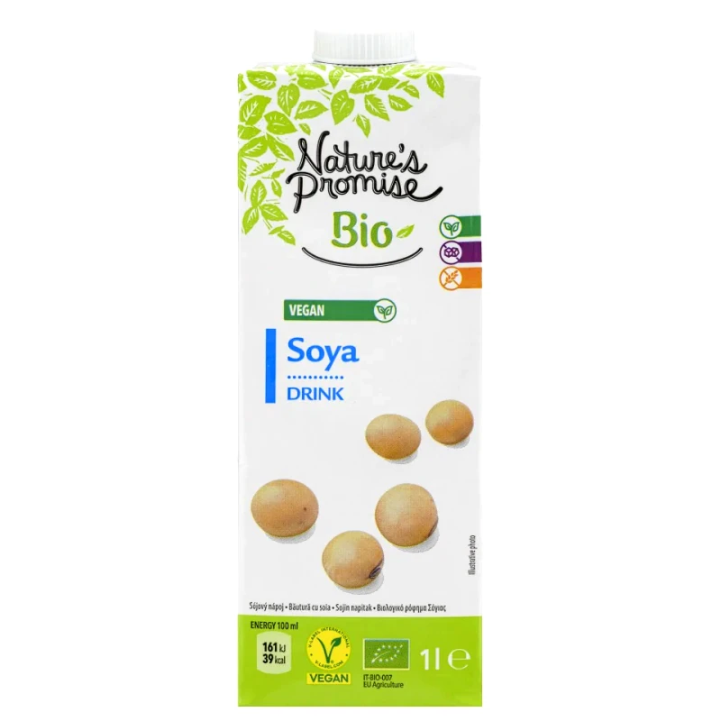 NATURES PROMISE BIO Ρόφημα Σόγιας Bio Χωρίς Προσθήκη Ζάχαρης 1lt