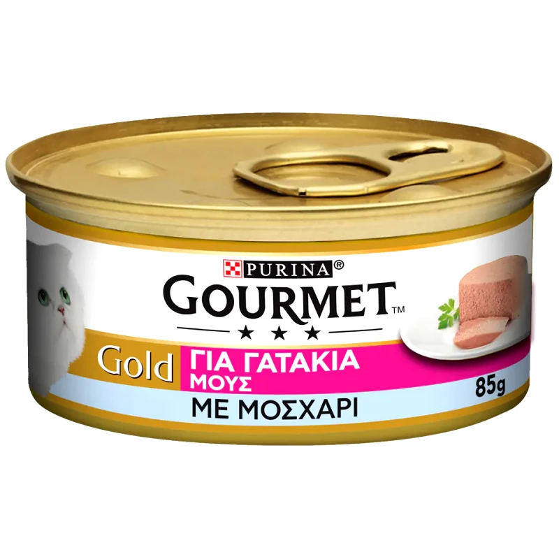 GOURMET Γατοτροφή Μους Μοσχάρι Για Γατάκια 85 gr