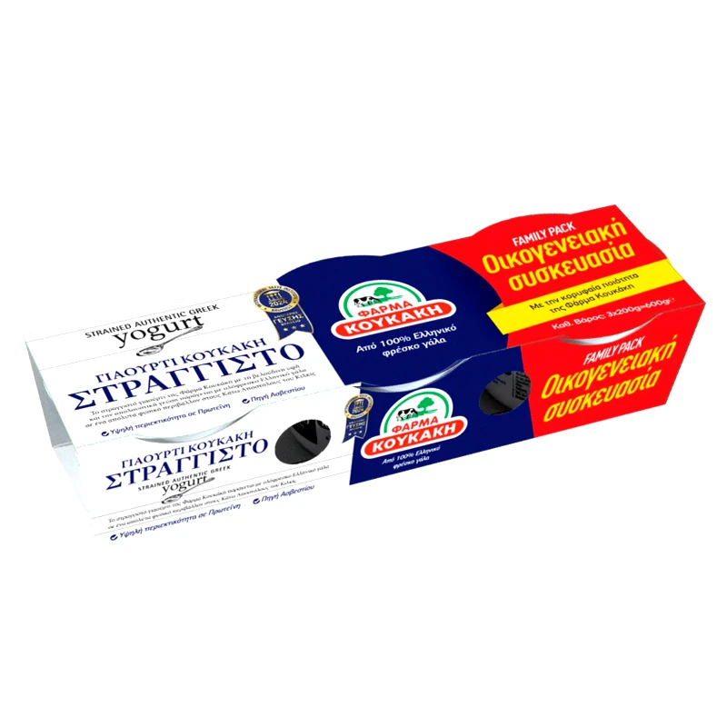 ΦΑΡΜΑ ΚΟΥΚΑΚΗ Γιαούρτι Στραγγιστό 10% 3x200g