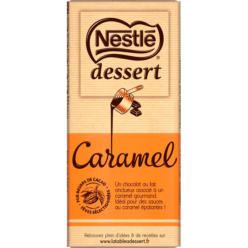 NESTLE Κουβερτούρα Γάλακτος Dessert Με Καραμέλα 170gr
