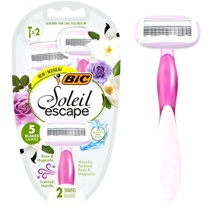 BIC Ξυραφάκια Soleil Escape Τριαντάφυλλο & Μανόλια 2 Τεμάχια