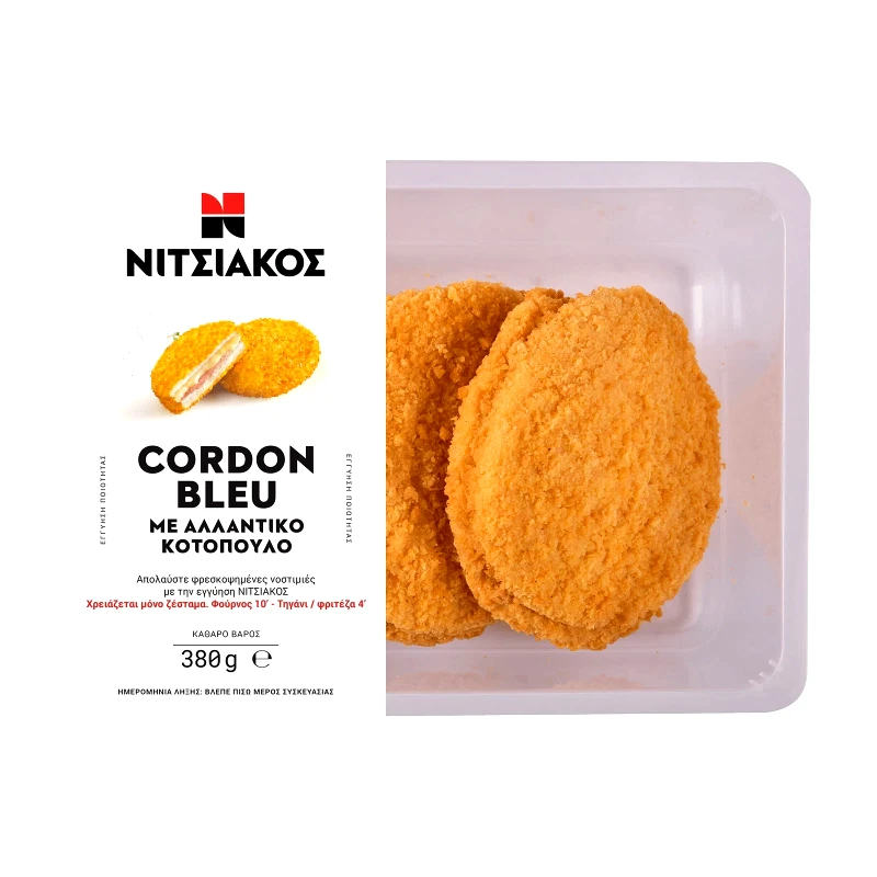 ΝΙΤΣΙΑΚΟΣ Cordon Bleu Στήθος Κοτόπουλο 380g