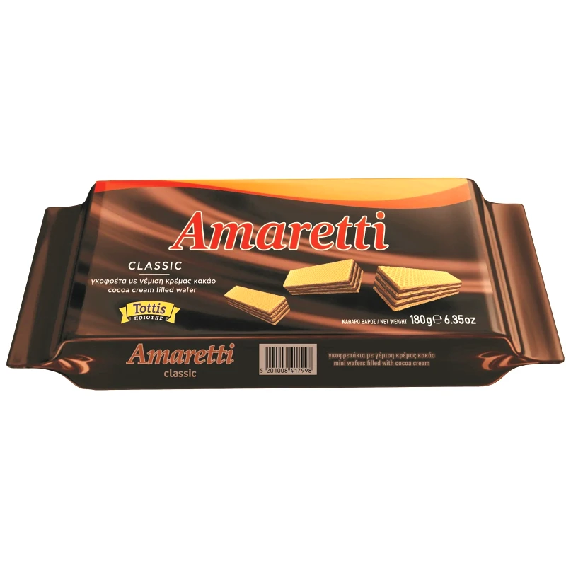 AMARETTI Γκοφρέτα Κακάο 180g