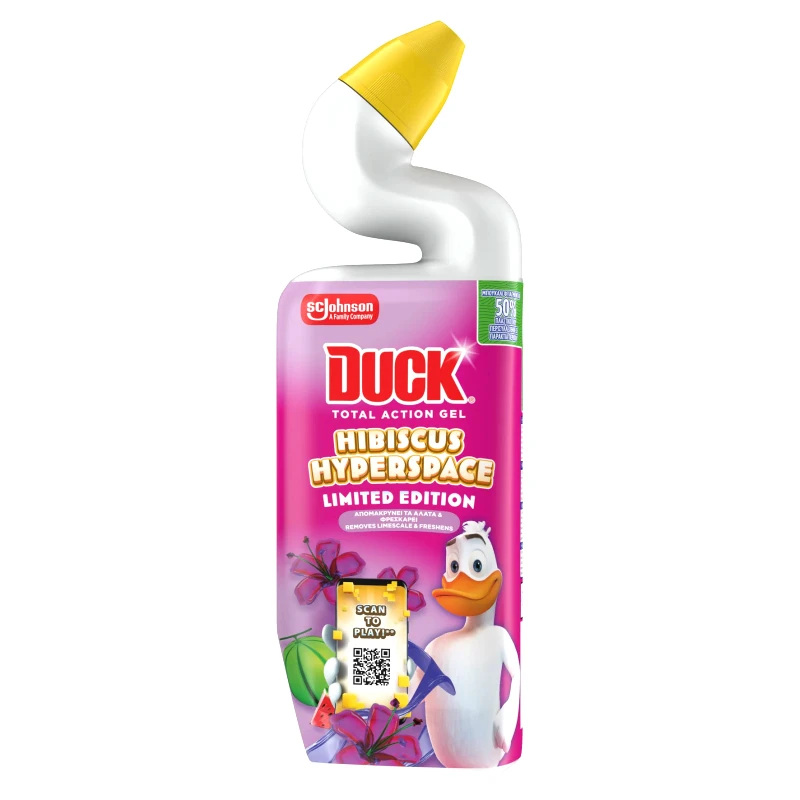 DUCK Υγρό Καθαριστικό Λεκάνης Total Action Gel Hibiscus Hyperspace 750ml