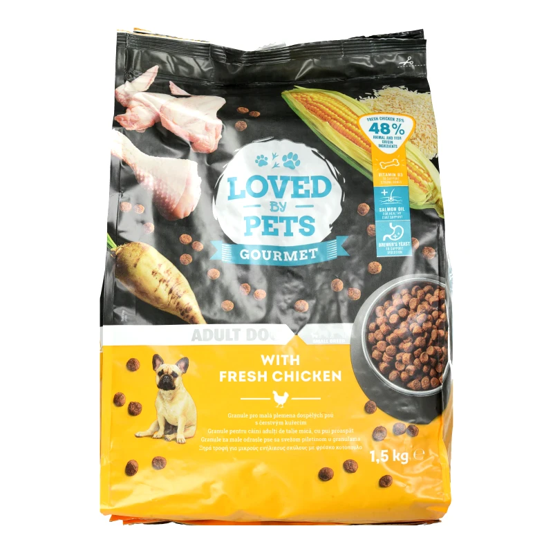 LOVED BY PETS Σκυλοτροφή Κοτόπουλο Adult Μικρόσωμοι Σκύλοι 1.5kg