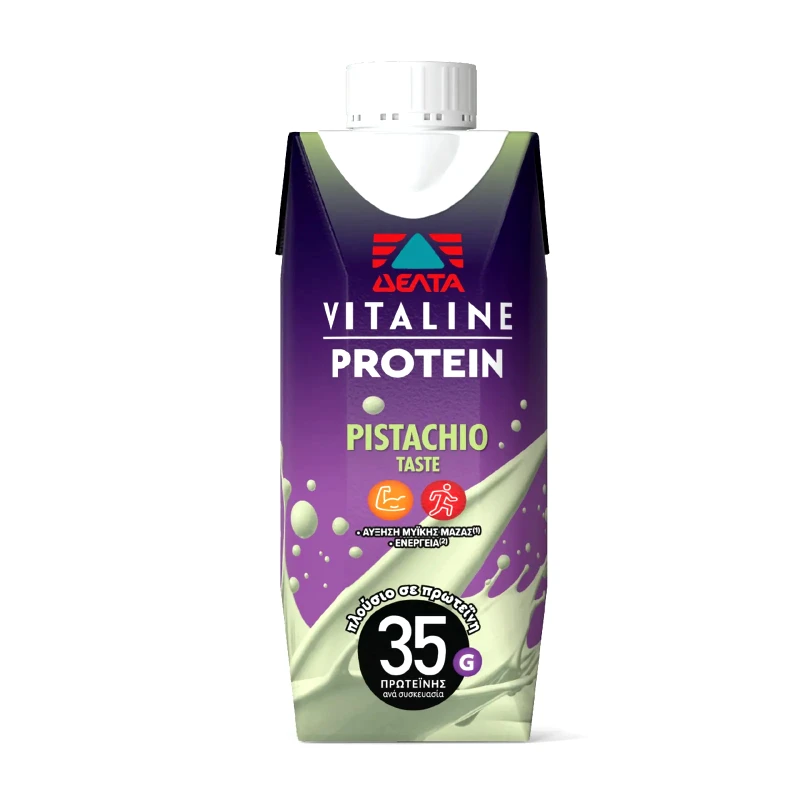 VITALINE Ρόφημα Γάλακτος Protein Φιστίκι 330ml