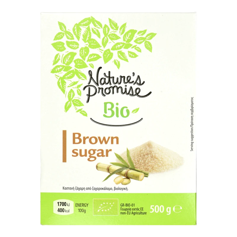 NATURES PROMISE BIO Ζάχαρη Καστανή Bio 500g