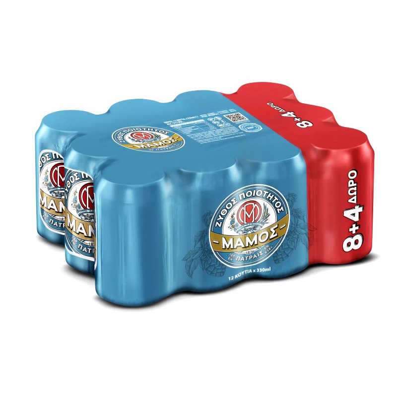 ΜΑΜΟΣ Μπύρα Pilsener Κουτί 330ml 8+4 Δώρο
