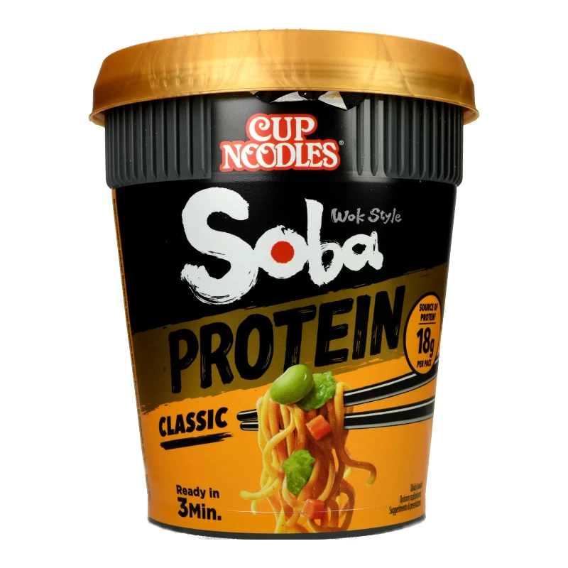 NISSIN Noodles Cup Soba Protein Κλασικό 92g