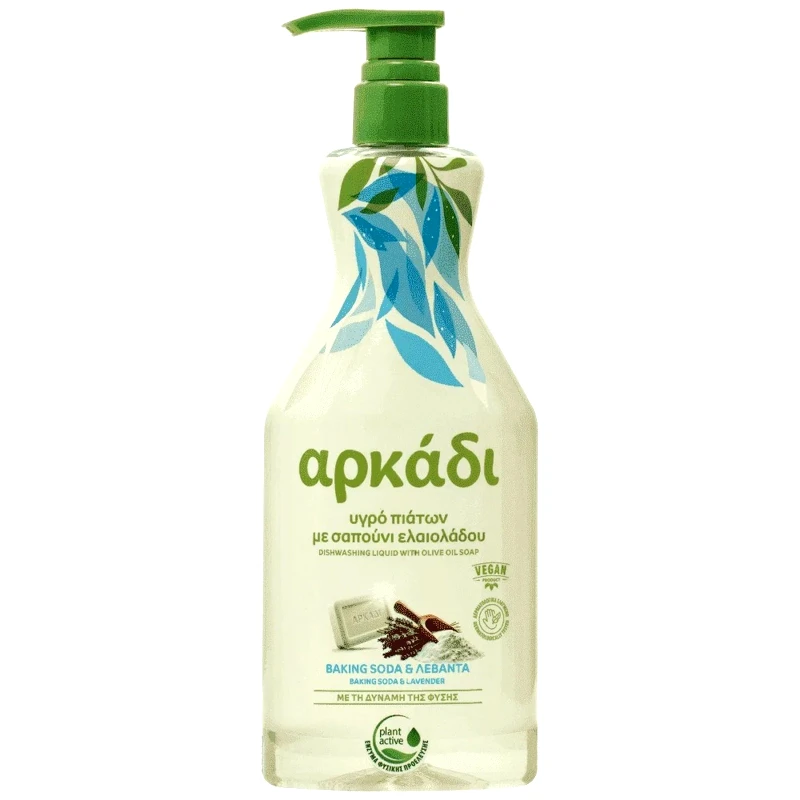 ΑΡΚΑΔΙ Υγρό Πιάτων Baking Soda & Λεβάντα 550ml