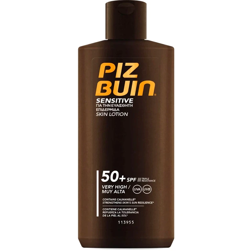 PIZ BUIN Αντηλιακή Λοσιόν Sensitive Skin SPF50+ 200ml