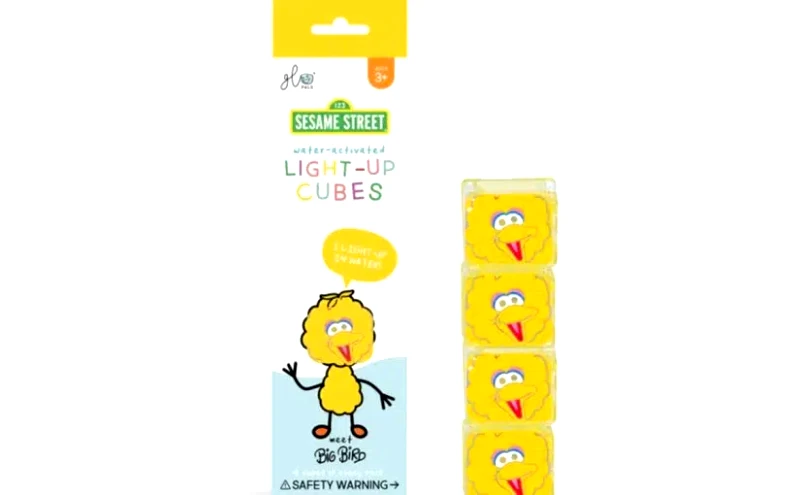 Bath Collection Glo Pals 4 Pack Light Up Cubes – Big Bird