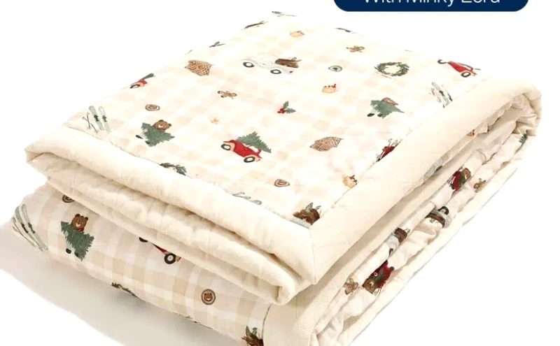 LM Κουβέρτες Κουβέρτα XL 140×200 Winter Cottage – Ecru