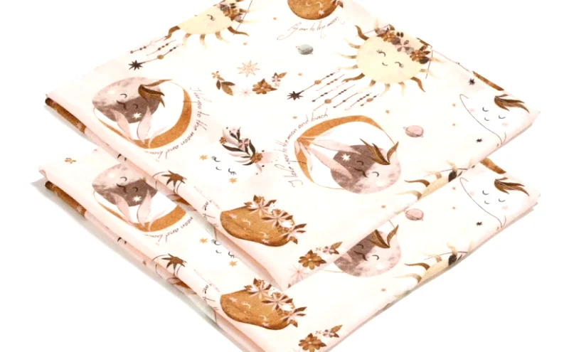 2 Pack Bamboo Μουσελίνες 2 Pack Bamboo Μικρές Μουσελίνες Fly me to the Moon Nude (Silver Plus Protection Τεχνολογία)