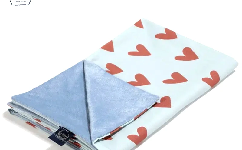 HEARTBEAT Λεπτή Κουβέρτα HeartBeat Blue Velvet Wind Blue