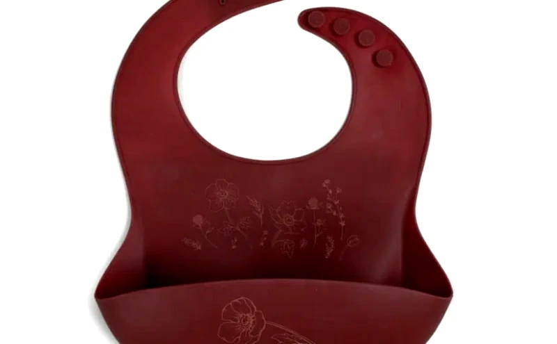 Dinner Time Filibabba Silicone Bib with print – Baked Apple