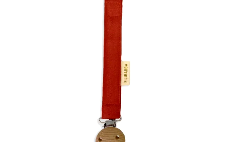 Dinner Time Filibabba Pacifier Holder with Velcro Closure – Baked Apple