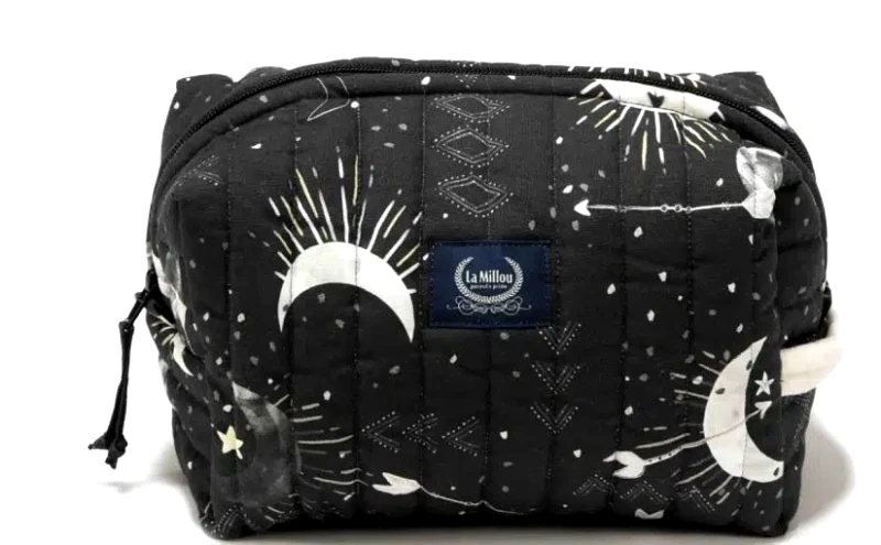 B2B Mollet Quilted Cosmetic Bag – Dark Luna – Rafaello