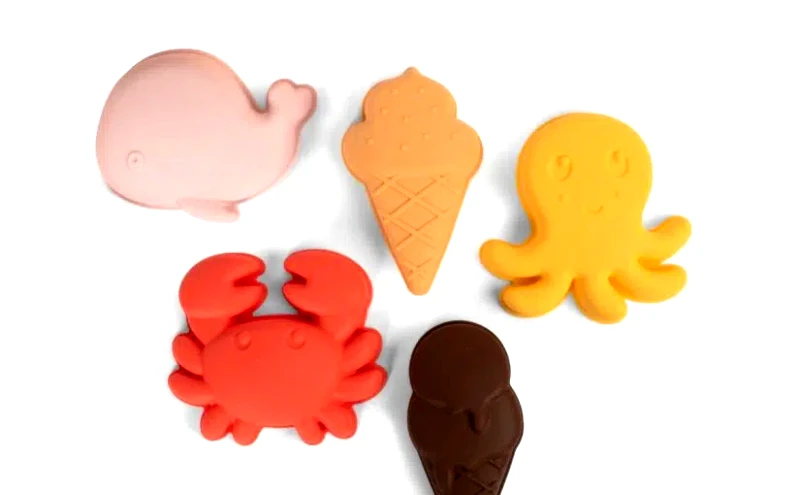 Filibabba Filibabba Sand Toys 5pcs Peach Mix
