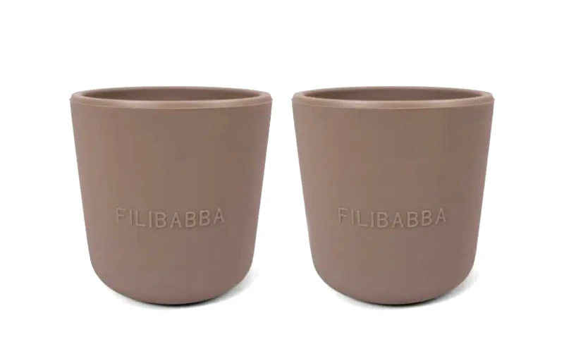 Dinner Time Filibabba Silicone Cup 2 Pack – Warm Grey