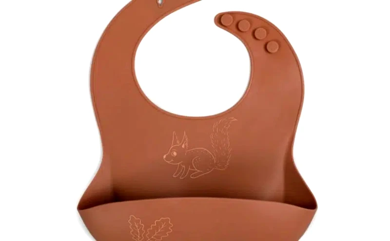 Dinner Time Filibabba Silicone Bib with print – Squirel
