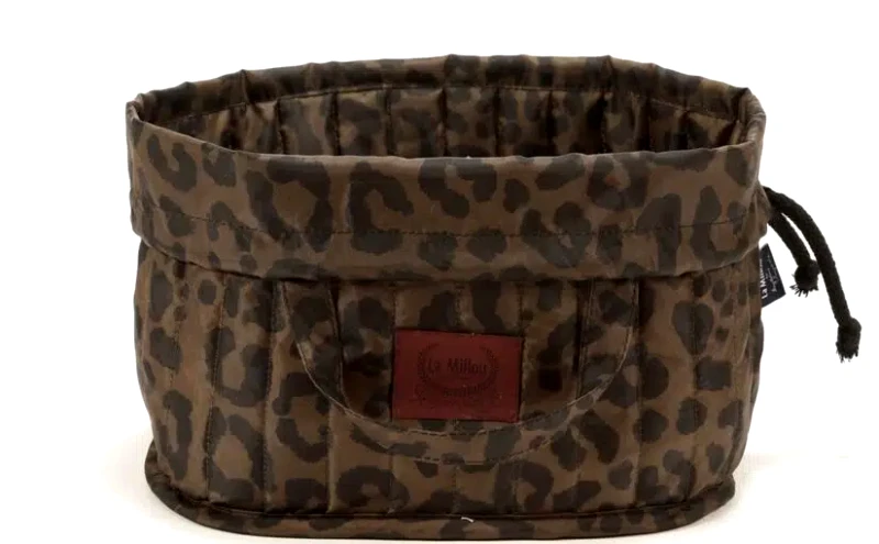 Leopard Mollet Quilted Diaper Organizer Nylon Leopard Choco