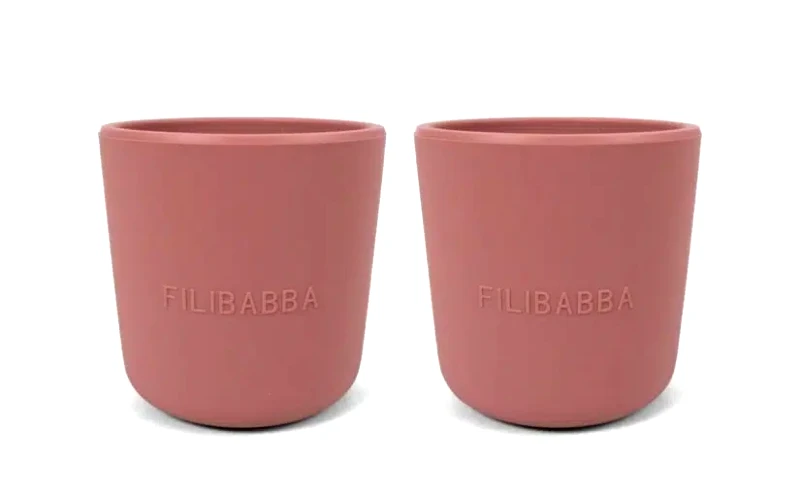 Dinner Time Filibabba Silicone Cup 2 Pack -Rose