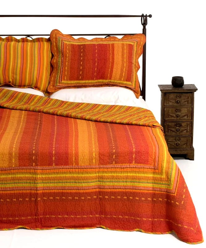 Silk Fashion Σετ Κουβερλί Μονό Silk Fashion 8013 Πορτοκαλί 160x220