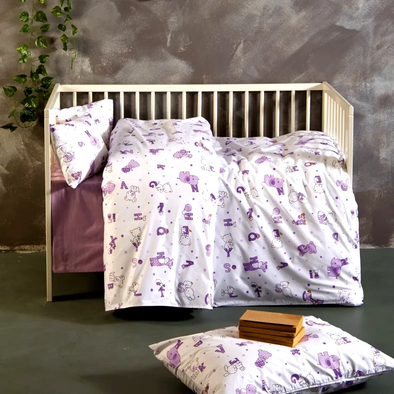 Sb Home Παπλωματοθήκη Μονή Sb Home Alphabet Lilac 160x240