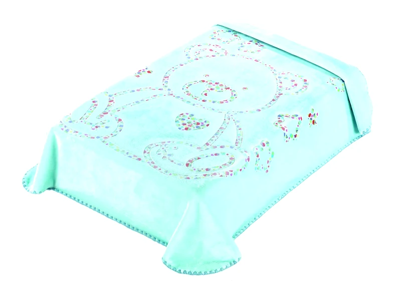 Morven Κουβέρτα Βελουτέ Ανάγλυφη Κούνιας Morven 3D Art Baby I04 Σιέλ 110x140