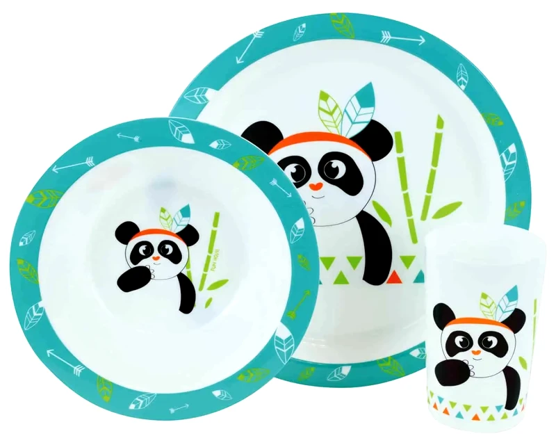 Ango Παιδικό Σετ Φαγητού 3 Τεμαχίων Ango Indian Panda 005672