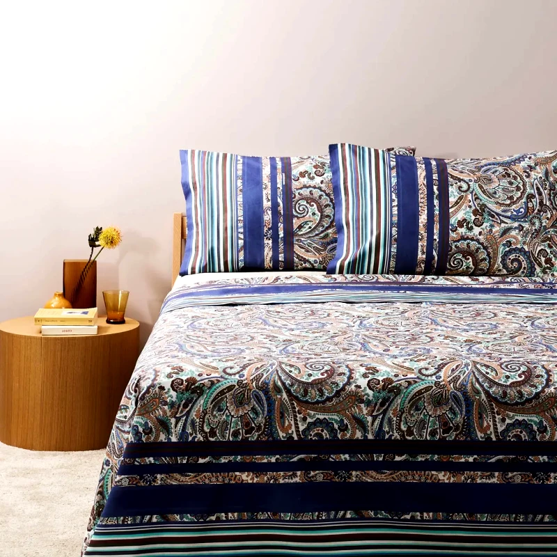 Bassetti Σετ Σεντόνια King Size 4 Τεμαχίων Bassetti Granfoulard Noto Γκρι 250x280