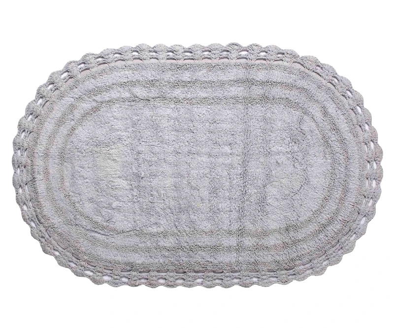 Silk Fashion Πατάκι Silk Fashion Oval Γκρι